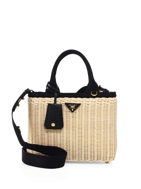 prada wicker crossbody bag|canvas tote bag prada.